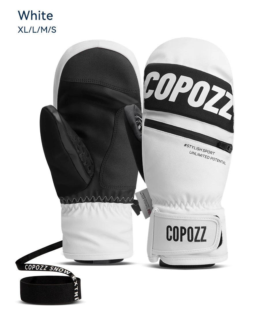 COPOZZ New Upgrade Thicken Ski Gloves Winter Men Women 3M Thinsulate Thermal Snowboard Gloves Waterproof Warm Mittens Ski Gloves