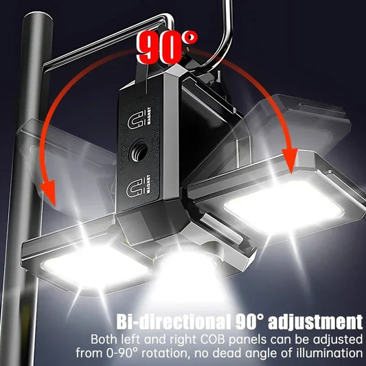 Mini LED Flashlight 1000LM USB Rechargeable COB Work Lights IPX4 Waterproof Keychain Light Lantern for Outdoor Camping Hiking