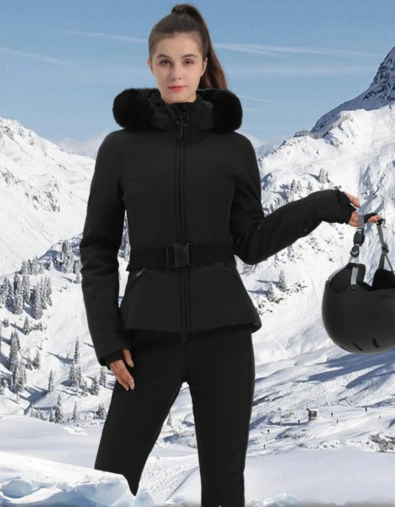 Skiing Jacket 2025 Mountain Snowboard Jackets Winter Hooded Woman Snow Jackets Outdoor Sports Outerwear Windproof Warm Tracksuit