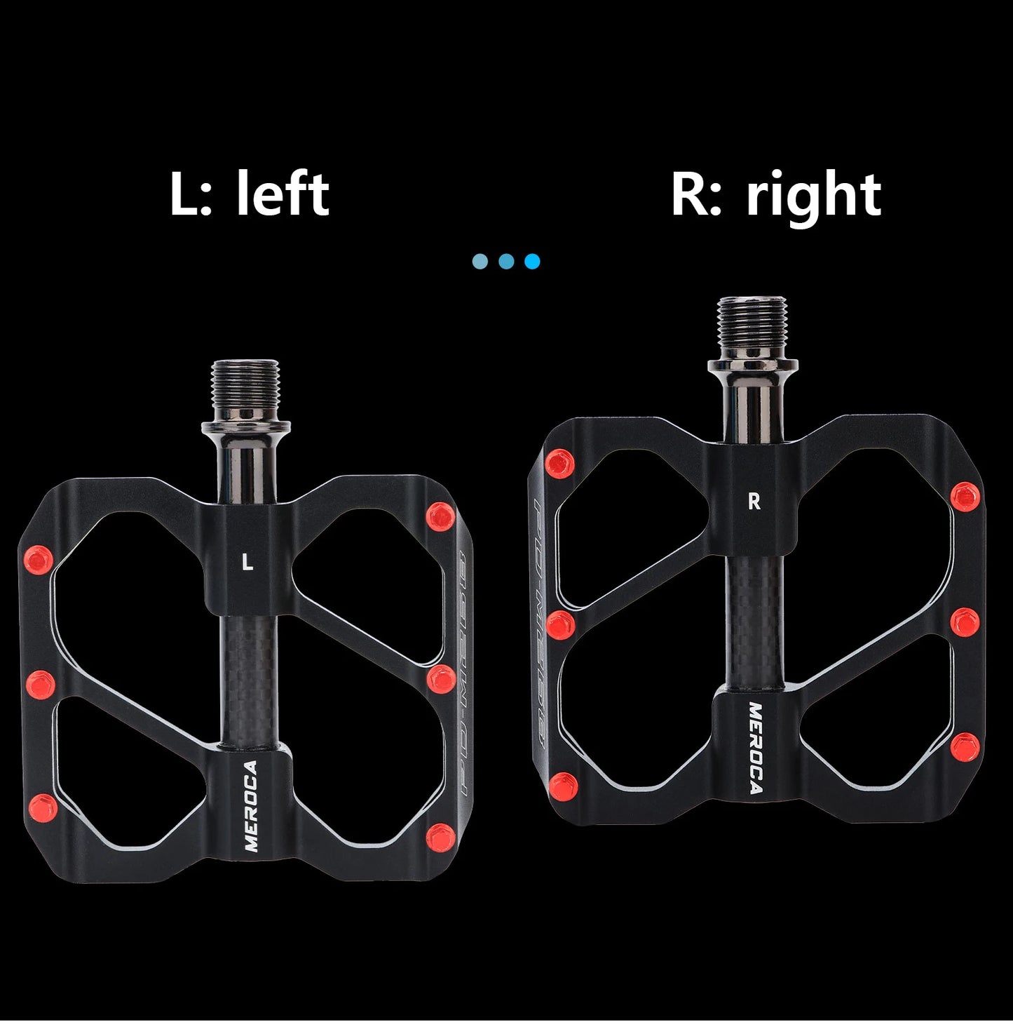 MEROCA Bicycle Pedal 3 Bearing Non-Slip Mtb Pedals Sealed Three Bearing Aluminum Alloy Mountain Bike Pedal Cycling Accessories