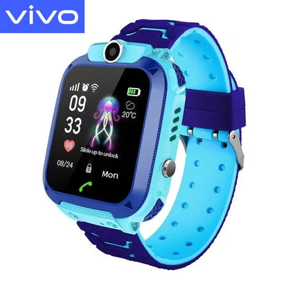 VIVO Kids Smart Watch SOS Antil-lost GPS Location Camera Sim Card Call Waterproof Smart Watch For Android Ios Kids Gift 2025 New