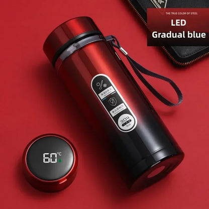 StainlessSteel Thermos Bottle with LED Temperature Display, 500-1000ML
