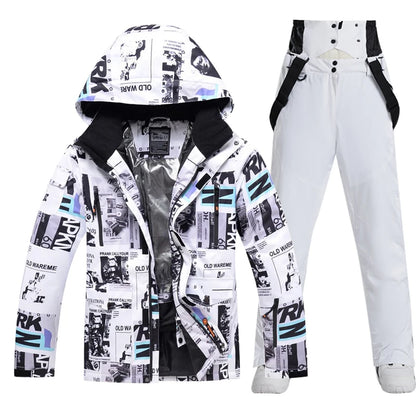 Ski Suit Men And Women Super Warm Thicken Waterproof Windproof Winter Snow Suits Skiing And Snowboarding Jackets + Pants Brands