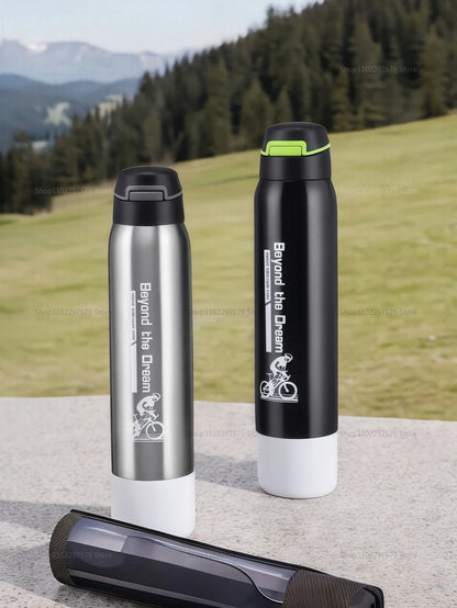 500ml Vacuum Stainless Steel Bicycle Water Bottle Thermal Insulation Cold Cup Cycling Accessories Bike Kettle for Hot Cold Drink