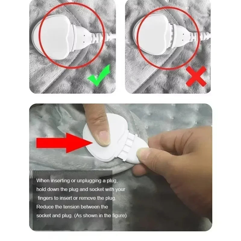 Electric Heating Pad Adjustable Warm Body Blanket Heated Blanket Waist Back Leg Warming Mat with Intelligent Timing Heated Pad