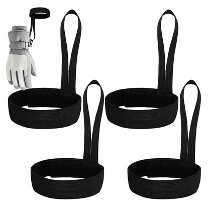 4pcs Skiing Sport Glove Safety Strap Elastic Wrist Leash Glove Strap For Ski Snowboarding Outdoor Mountaineering Accessories