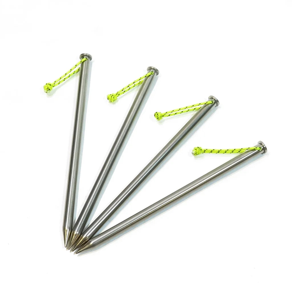 [HODR] Ultralight Camping Pegs Stakes Titanium/Carbon Fiber Pegs Hollow Rod Tent Pegs for Tarp Tent Hiking Camping