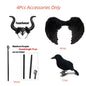 Maleficent Costume Deluxe Girls Halloween Carnival Party Black Trailing Mesh Dress Kids Cosplay Demon Queen Witch Clothes