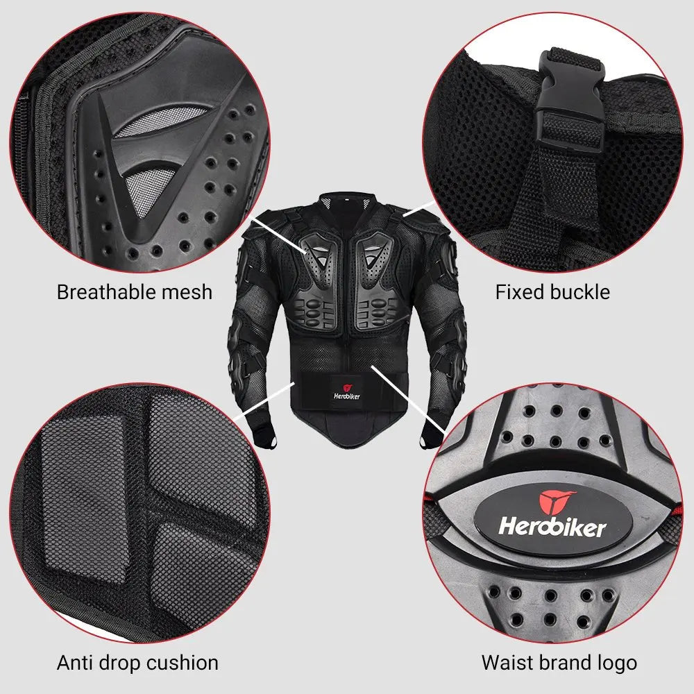 Motorcycle Jacket Summer Breathable Body Armor Motocross Chest Back Protector Jacket Motocross Enduro Racing Protective Gear