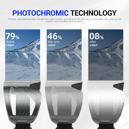 KAPVOE Ski goggles Anti-fog Skiing goggles Photochromic Outdoor Sports Magnetic Glasses Winter Snowboard Snowmobile Equipment