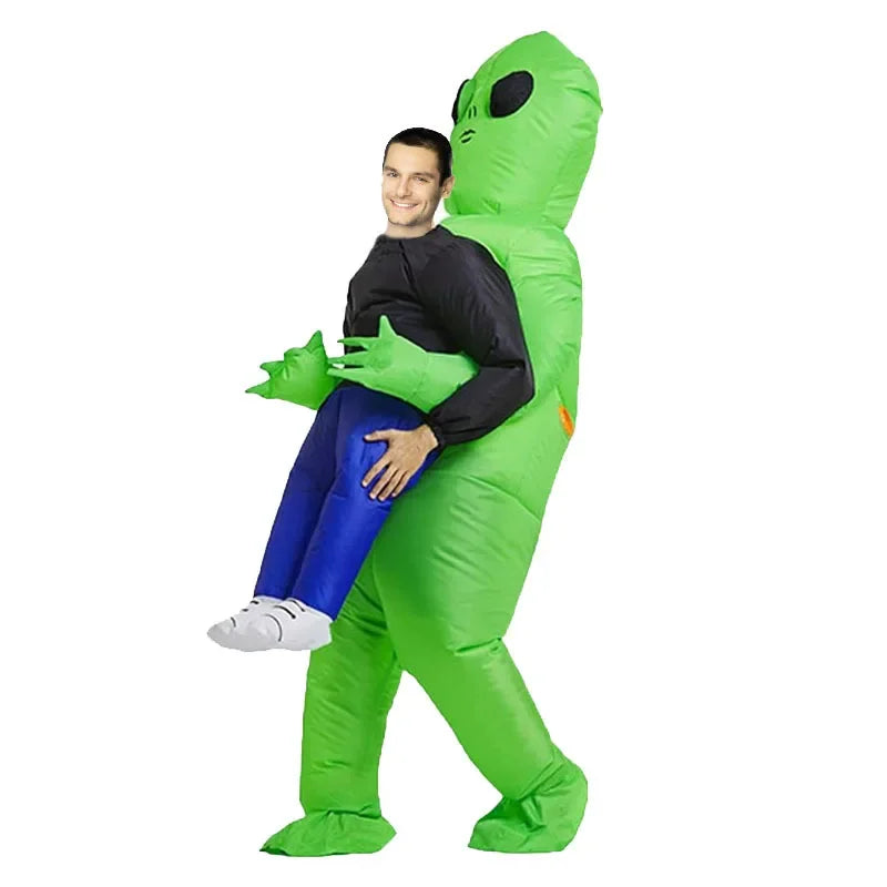 ET-Aliens Inflatable Costume Scary Monster Cosplay for Adult Kids Thanksgiving Christmas Party Festival Stage Children Clothing