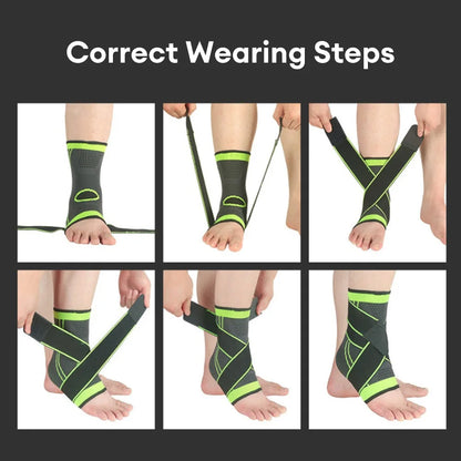 1pc Adjustable Ankle Support Compression Ankle Brace Protector Running Soccer Basketball Gym Ankle Stabilizer Bandage Strap