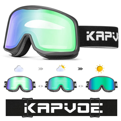 KAPVOE Sale OTG Photochromic Ski Snowboard Goggles Women Men Outdoor Sports Skiing Eyewear UV 400 Winter Snow Protection Glasses