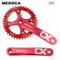 MEROCA Bicycle Crank Chainwheel 104BCD Bike Crankset Aluminum Alloy with Bottom Square Hole 170mm Crank 32/34/36/38/40/42T Plate