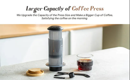 300ml AeroPress Machine Espresso Coffee Maker Portable Cafe French Press Coffee Pot With Filter Paper Kit Bar Set with Grinder