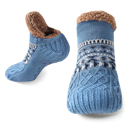 Men Women Winter Indoor Home Slippers Socks Non Slip Bedroom Sleeping Sock Warm Thermal Slipper Socks Soft for Christmas