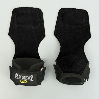 Wrist Straps for Weightlifting Double Layers Cow Leather Gloves Women Men Deadlift Maximum Grip Support Bench Press Pull-up F18