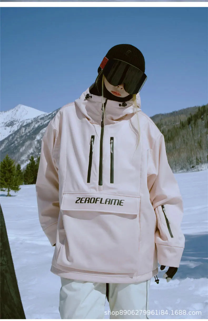 3L Ski Wear Women Man Hooded Sweater Reflective Trend Ski Coat Thickened Warmth and Waterproof Ski Equipment Ski Jacket Women