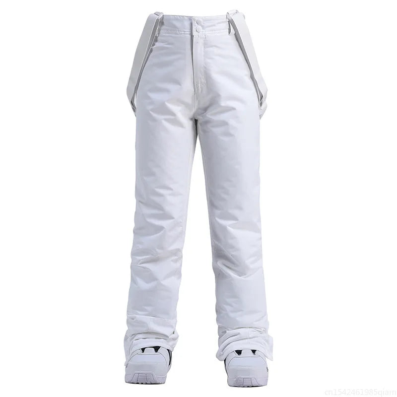Cheap Women's and Men's Ice Snow Pants Outdoor Snowboarding Clothing Strap Trousers Skiing Suit Wear 10K Waterproof