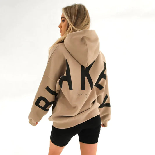 Blakely Women 2025 New Oversize Long-sleeved Sweatshirt Vintage Casual Sport Gym Streetwear Y2K Letter Printed Pullover Hoodie