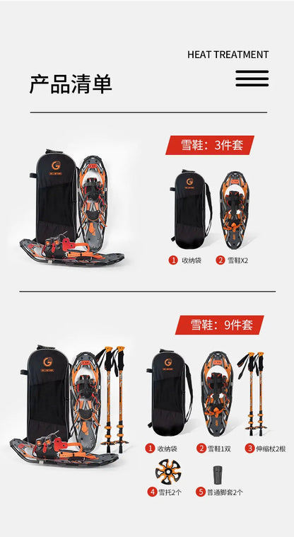 Aluminum Alloy Outdoor Snowboarding Equipment Mountain Climbing Shoes Anti Slip Adjustable Hiking Sneakers Snow Trekking Travel