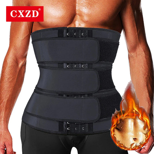 CXZD Men Waist Trainer Trimmer Belt Weight Loss Body Shaper Sauna Sweat Workout Sweat Belly Belt Fitness Gym Shapewear Girdles