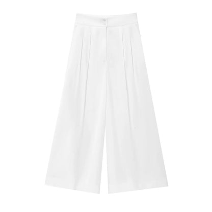 TFMLN Fashion Women's Trouser Suits Sleeveless V-Neck Top With Belt Straight Pants Sets 2025 Spring Summer Commuter 2 Piece Set