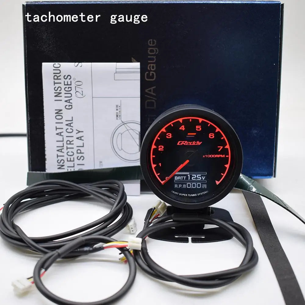 7 Color Car GReddi LCD Digital Display Turbo Boost Water Temp Oil Temp Oil Press Racing Meter Fuel Pressure Air Fuel Ratio Gauge