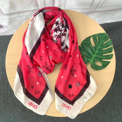 Foreign trade original single Italian autumn and winter new fashion brand printed light luxury shawl scarf