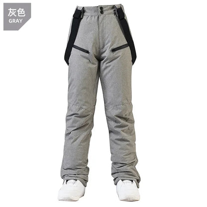Women's and Men's Ski Pants Windproof Waterproof Snowboarding Pants Winter Outdoor Warm Snow Sports Pants Men Women Skiing