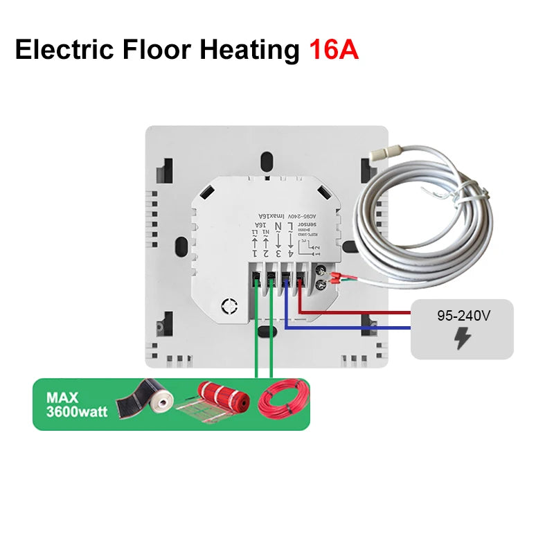 Tuya Smart Floor Heating Wifi Thermostat For Water Room Temperature Remote Controller Google Home\Aleax