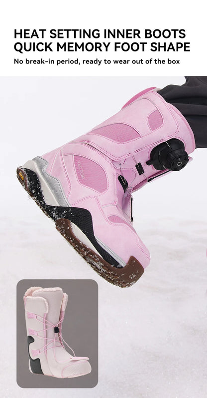 VECTOR Professional Women Man Ski Shoes Warm Waterproof Snowboard Boots Non-slip Leather Breathable Snow Ski Boots Ski Equipment