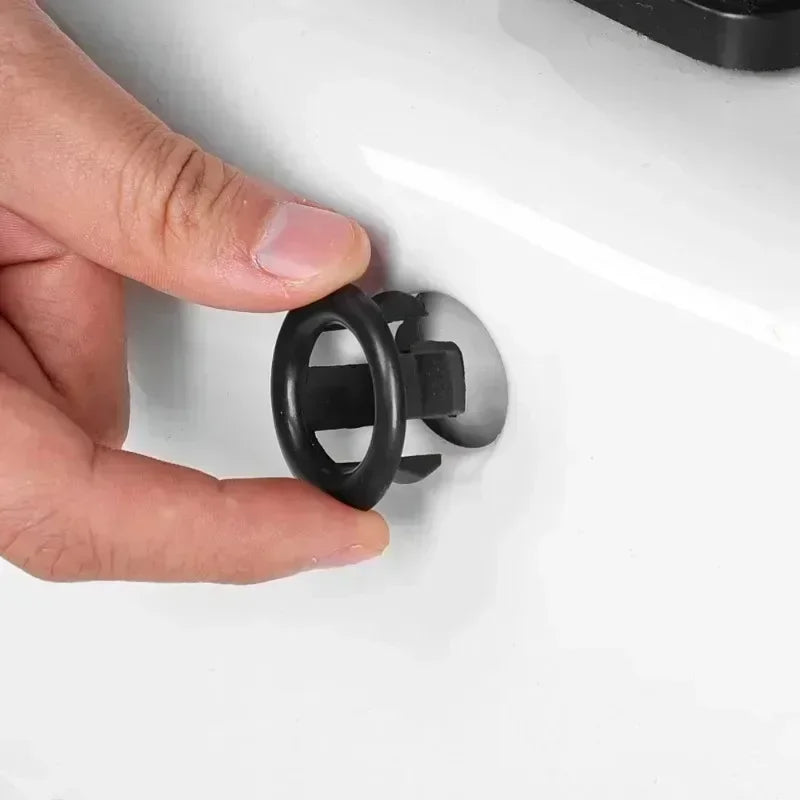 24/1Pcs Faucet Wash Basin Overflow Ring Sink Overflow Cover Home Kitchen Bathroom Basin Trim Bath Sink Round Hollow Ring Plug
