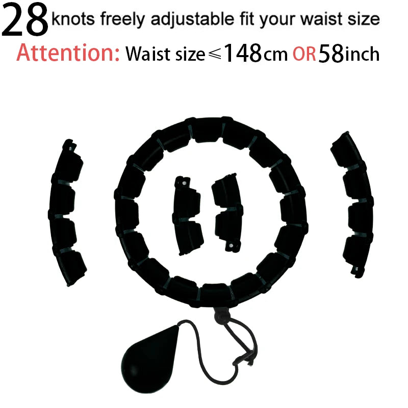 32/24/28 Section Adjustable Sport Hoops Abdominal Waist Exercise Detachable Hoola Massage Fitness Hoop Training Weight Loss