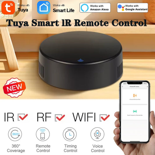 Tuya WiFi RF IR Remote Control 433MHz Smart Life APP Voice Control Smart Home Infrared Controller ALL TV Support Alexa Google