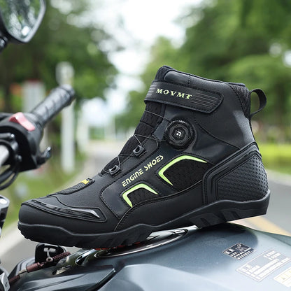 New Motorcycle Boots Men Leather Motos Breathable Anti Slip Wear-resistant Riders Boots Motorbike Racing Ankle Length Shoes Off-