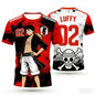 2026 Summer Japan One Piece Luffy Football Jersey Men T-shirt Football Special Jersey Adult Men's Quick-Drying T-shirt