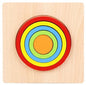 Stacking Puzzle Game Blocks Educational Toy for Kids Montessori Wooden Shape Sorting Puzzle Sensory Toys Developmental 1 2 3 4 Y