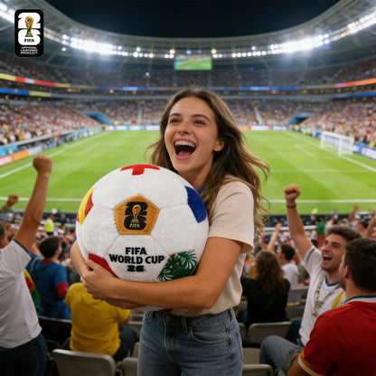 FIFA World Cup 2026 Soccer Ball Throw Pillow Football Style Pillow, 11.8in Trophy Design Cushion for Bedroom Living Room