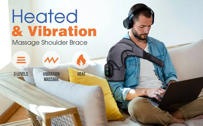 Electric Heating Shoulder Brace LED Display Vibration Shoulder Massage Support Belt Strap For Joint Brace Care Muscle Relaxation