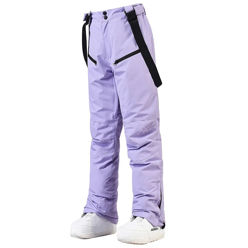 Women's and Men's Ski Pants Windproof Waterproof Snowboarding Pants Winter Outdoor Warm Snow Sports Pants Men Women Skiing