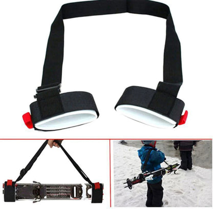 2/1PCS Skiing Strap Adjustable Skiing Pole Shoulder Hand Carrier Lash Handle Straps Porter Hook LoopProtecting For Ski Board