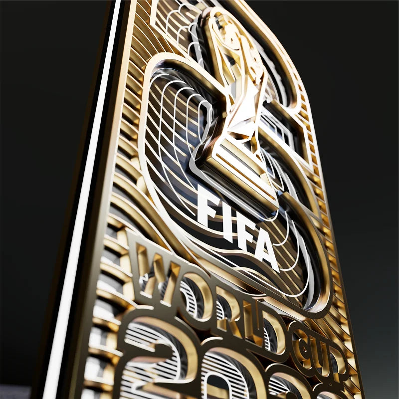 Wooden 2026 FIFA World Cup LED Night Light Desk Lamp Home Bedroom Decor Ambient Light Creative Ideal Festival Memorial Present