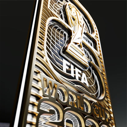 Wooden 2026 FIFA World Cup LED Night Light Desk Lamp Home Bedroom Decor Ambient Light Creative Ideal Festival Memorial Present