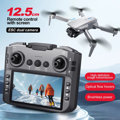 E88GT Drone 8K Professional HD 360° Dual Camera 12.5cm Screen Remote Control Brushless Motors Obstacle Avoidance Quadcopte 2025