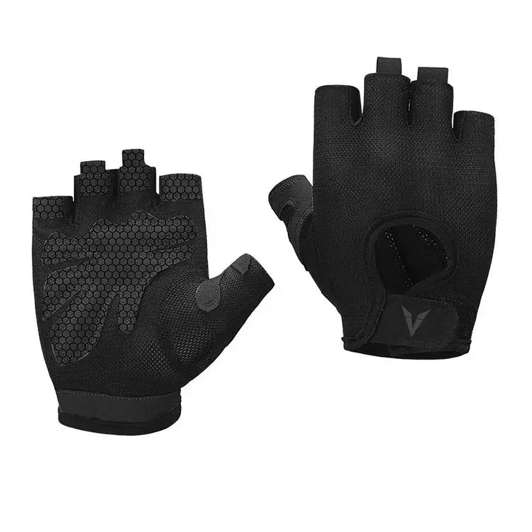 Pink Half Finger Gloves Women Breathable Mesh Non Slip Female Gym Gloves Quick Off Weight Lifting Grip Gloves