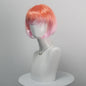 Colorful Gradient Wave Head Synthetic Wig for Women Anime Party Cosplay Birthday Party Wig with Bangs