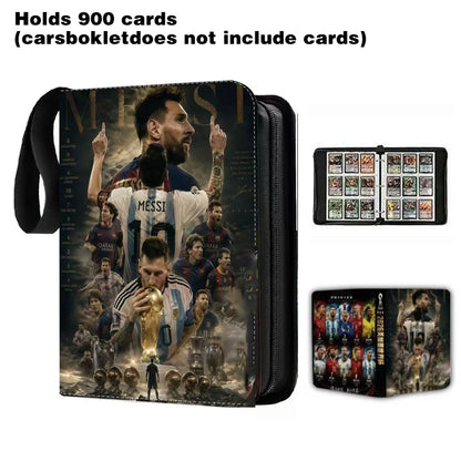 2026 World Cup Football Star Ronaldo Messi Mbappé 400/900pcs Album Book Folder Card Slots Collections Zipper Card Binder Holder