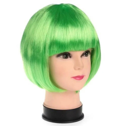 Lady Wig Women's Short Straight Bangs Full Hair Wigs Cosplay Party Hair Bob Wig Multiple Color Synthetic Hair