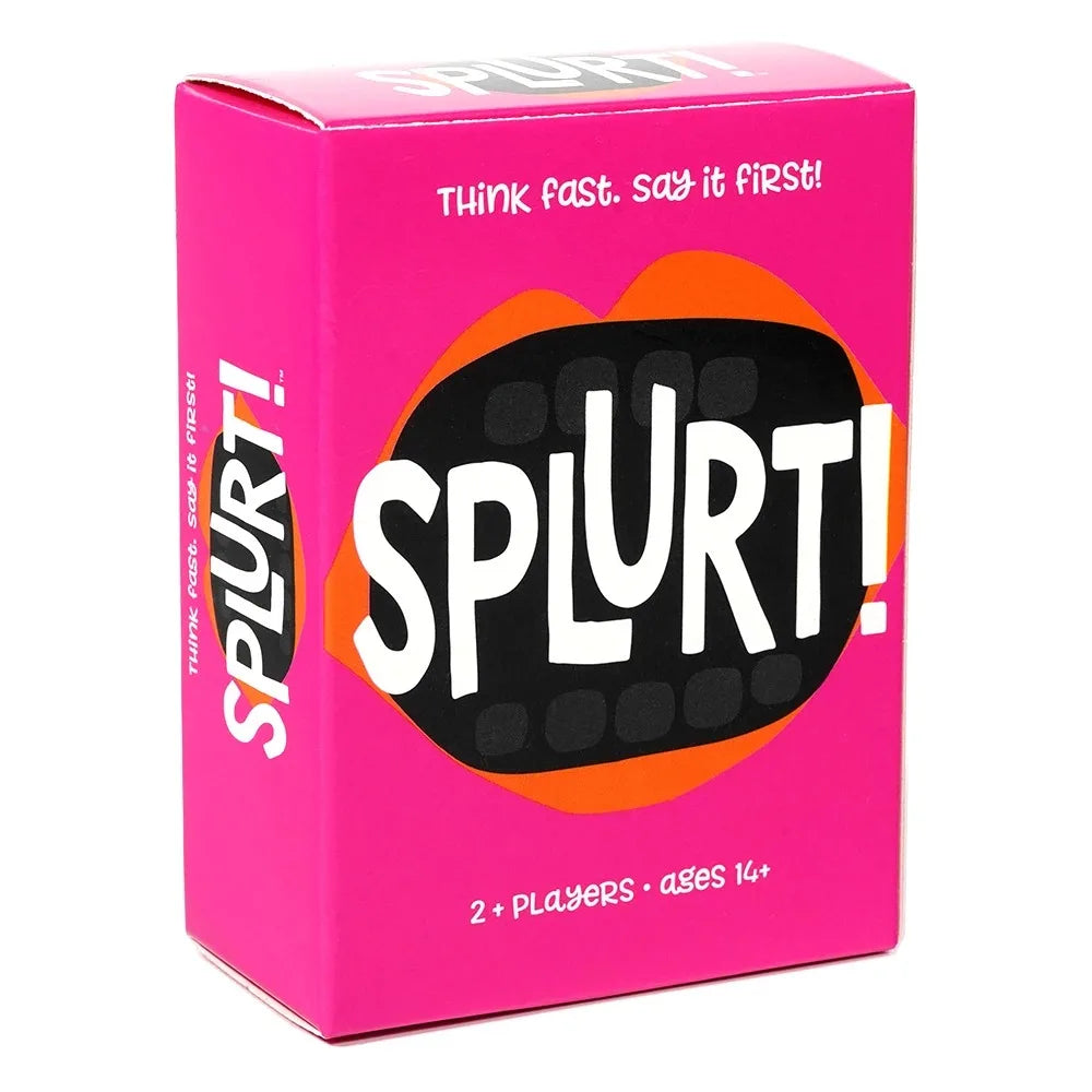 Splurt! Think Fast Say It First! Portable Party Card Travel Game Pink Board Game Birthday Gifts